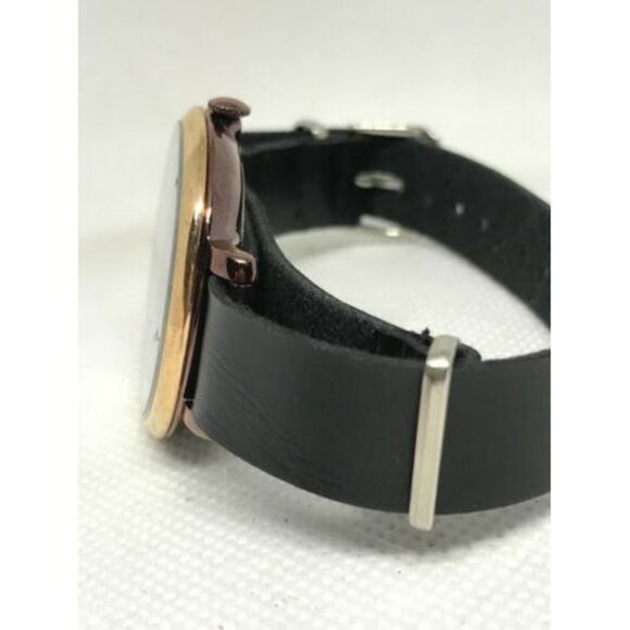 Fossil ES4099 Jacqueline Womens Black Leather Analog Wine Dial Quartz Watch Ff22 - Picture 7 of 9